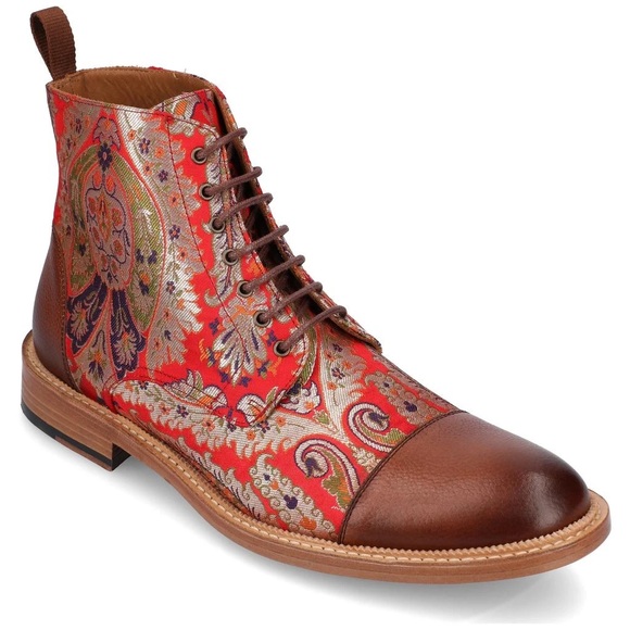Taft Other - Taft Jack in Paisley Leather Boots (red)